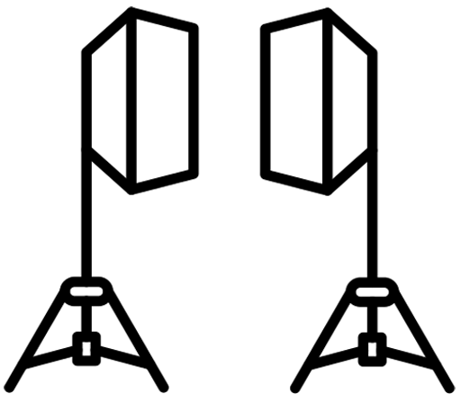 svg+xml;charset=utf Icono de softbox de iluminación disponible como extra